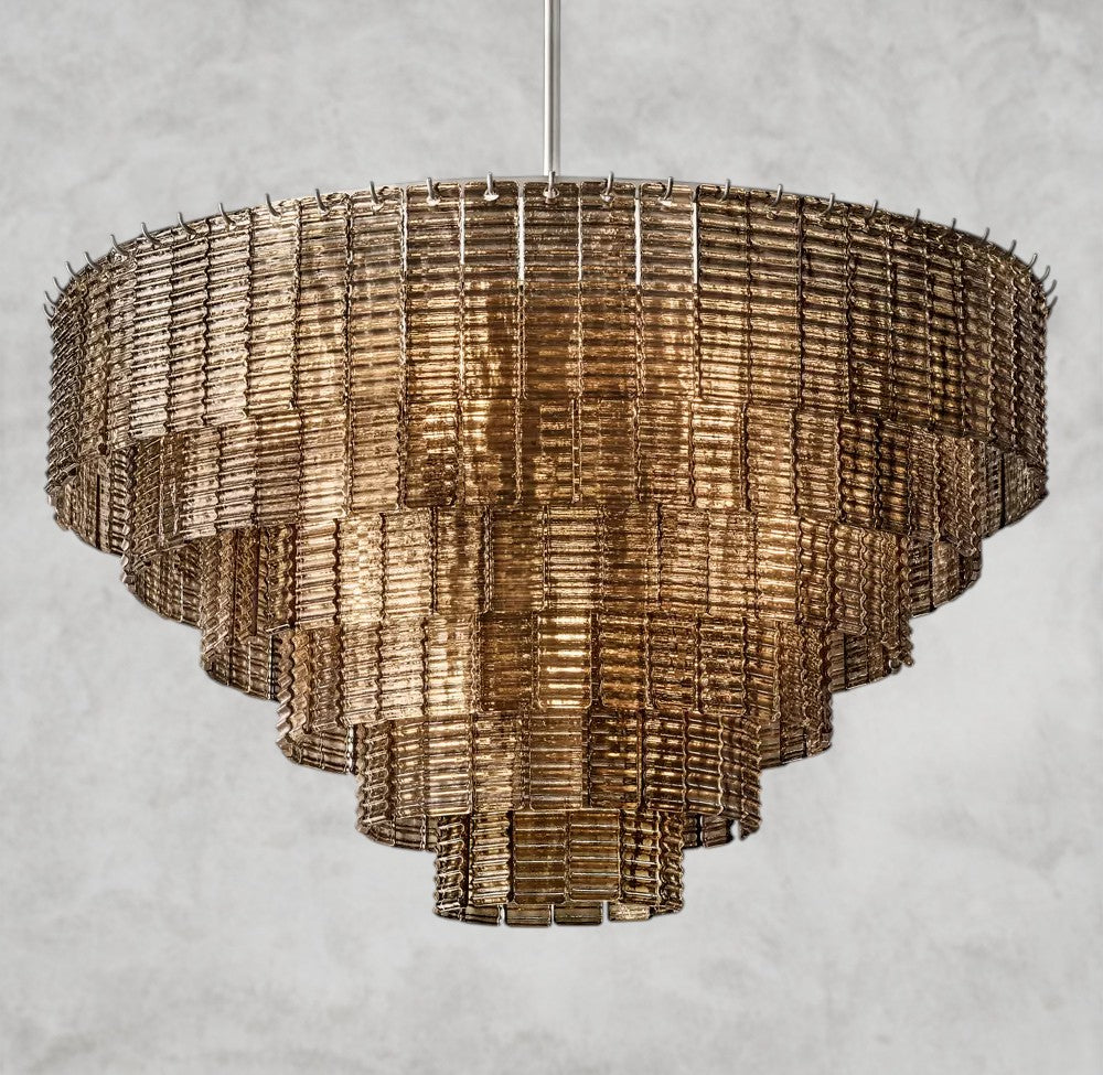 Sirene Smoke Glass Round Chandelier 41", 52", 65"
